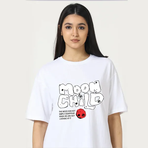 White_Cotton_Blend_Printed_Round_Neck_Half_Sleeve_Oversized_T-Shirt_For_Women