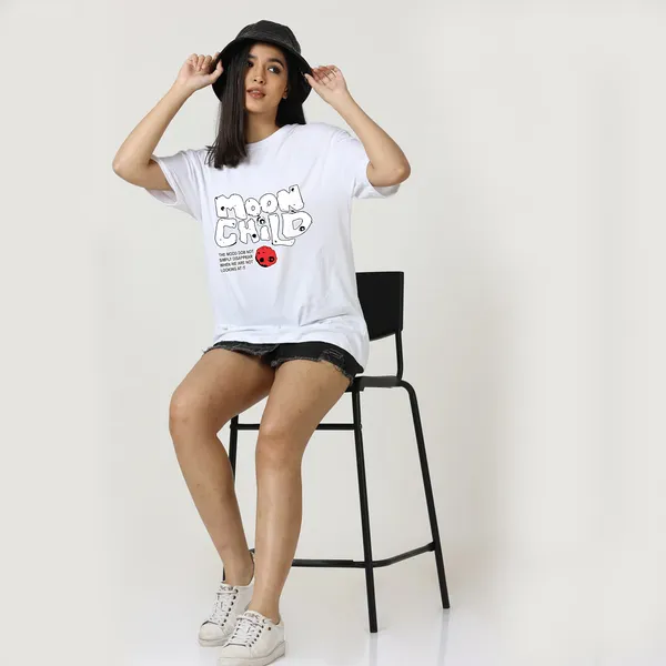 White_Cotton_Blend_Printed_Round_Neck_Half_Sleeve_Oversized_T-Shirt_For_Women