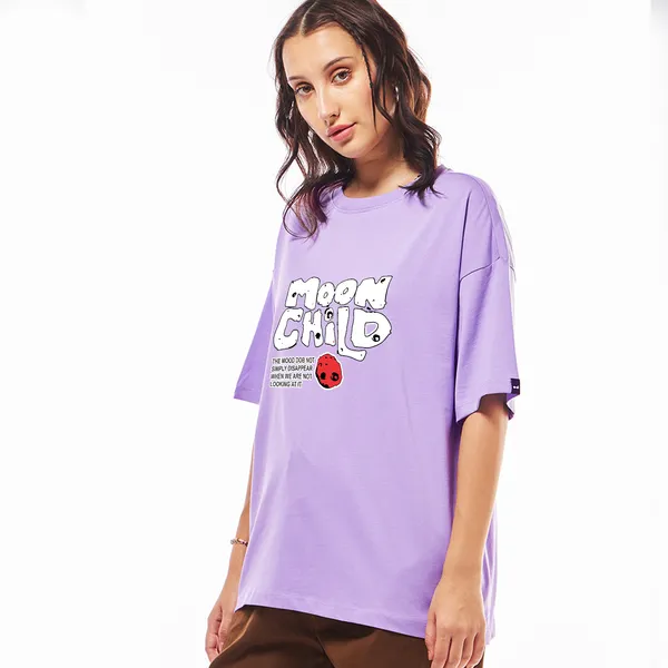 Purple_Cotton_Blend_Printed_Round_Neck_Half_Sleeve_Oversized_T-Shirt_For_Women