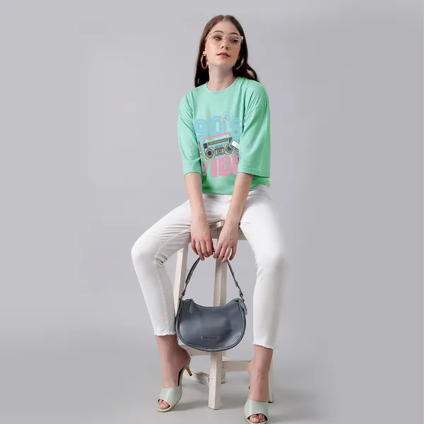 Light_Blue_Cotton_Blend_Printed_Round_Neck_Half_Sleeve_Oversized_T-Shirt_For_Women
