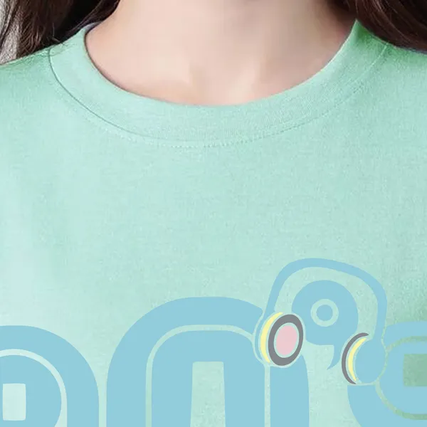Light_Blue_Cotton_Blend_Printed_Round_Neck_Half_Sleeve_Oversized_T-Shirt_For_Women