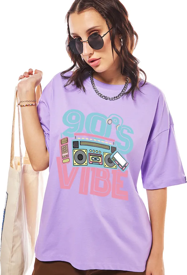 Purple_Cotton_Blend_Printed_Round_Neck_Half_Sleeve_Oversized_T-Shirt_For_Women