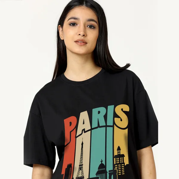 Black_Cotton_Blend_Printed_Round_Neck_Half_Sleeve_Oversized_T-Shirt_For_Women