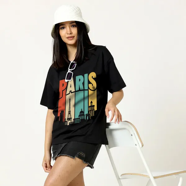 Black_Cotton_Blend_Printed_Round_Neck_Half_Sleeve_Oversized_T-Shirt_For_Women