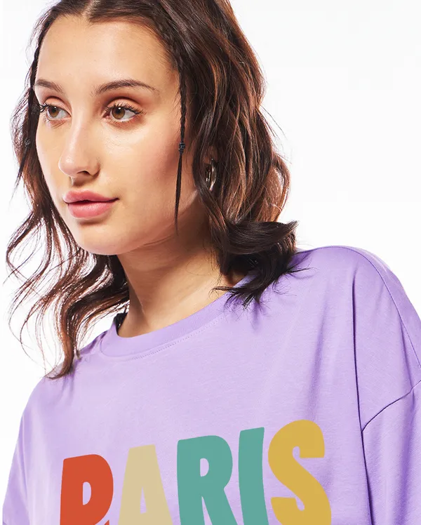 Purple_Cotton_Blend_Printed_Round_Neck_Half_Sleeve_Oversized_T-Shirt_For_Women