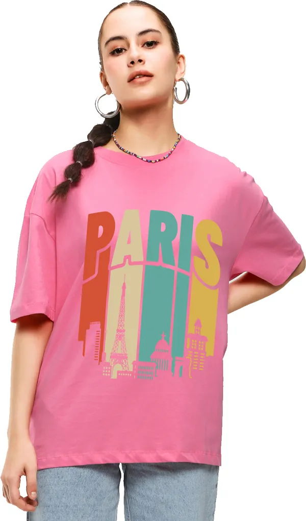 Pink_Cotton_Blend_Printed_Round_Neck_Half_Sleeve_Oversized_T-Shirt_For_Women