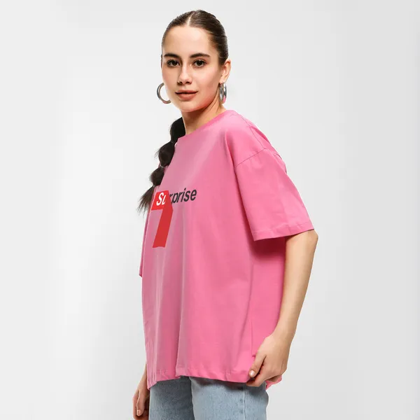 Pink_Cotton_Blend_Printed_Round_Neck_Half_Sleeve_Oversized_T-Shirt_For_Women