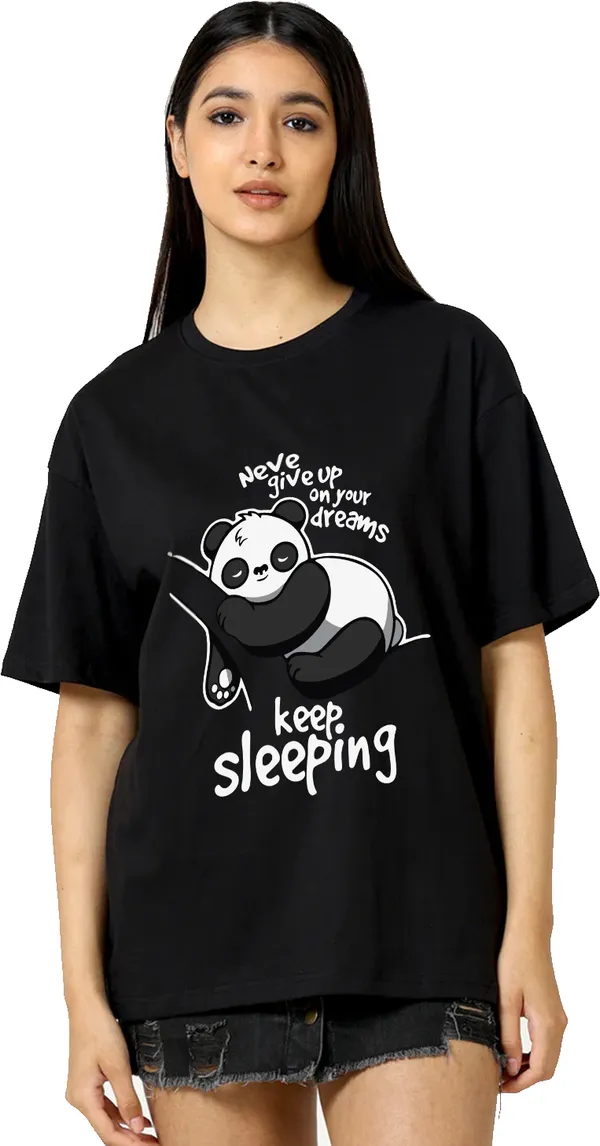 Black_Cotton_Blend_Printed_Round_Neck_Half_Sleeve_Oversized_T-Shirt_For_Women