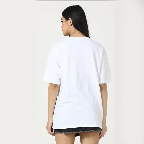 White_Cotton_Blend_Printed_Round_Neck_Half_Sleeve_Oversized_T-Shirt_For_Women