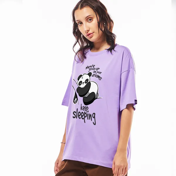 Purple_Cotton_Blend_Printed_Round_Neck_Half_Sleeve_Oversized_T-Shirt_For_Women