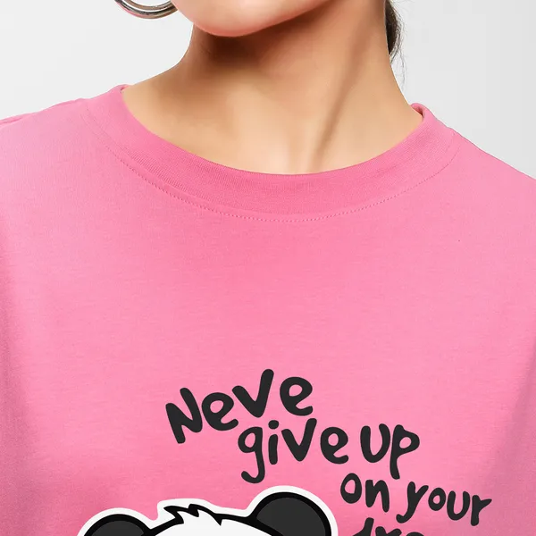 Pink_Cotton_Blend_Printed_Round_Neck_Half_Sleeve_Oversized_T-Shirt_For_Women