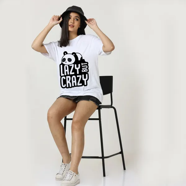 White_Cotton_Blend_Printed_Round_Neck_Half_Sleeve_Oversized_T-Shirt_For_Women