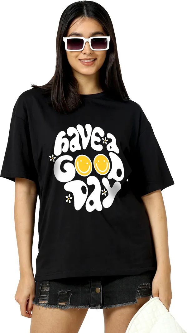 Black_Pure_Cotton_Printed_Round_Neck_Half_Sleeve_Oversized_T-Shirt_For_Women