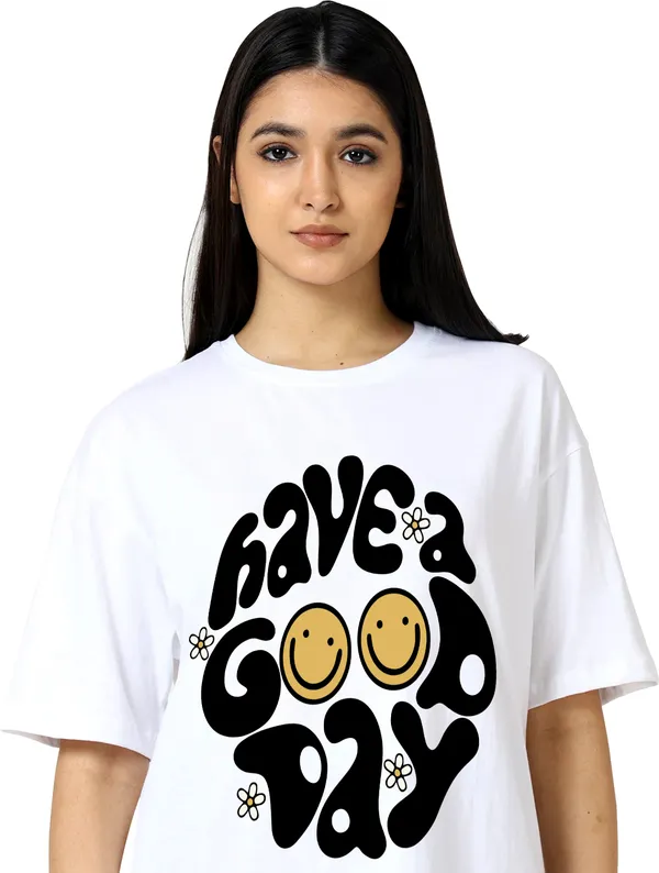 White_Pure_Cotton_Printed_Round_Neck_Half_Sleeve_Oversized_T-Shirt_For_Women