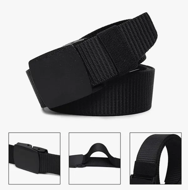 Black_&_Brown_Quality_Nylon/Canvas_Waist_Belt_For_Men_&_Women
