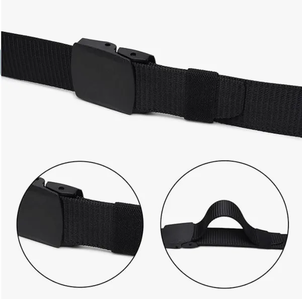 Black_&_Brown_Quality_Nylon/Canvas_Waist_Belt_For_Men_&_Women