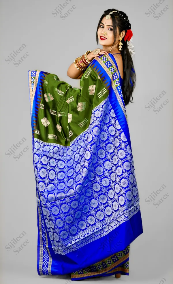 Green_Art_Silk_Synthetic_Temple_Border_Woven_Sambalpuri_Saree_For_Women