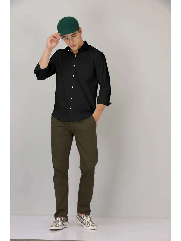 Raisin_Black_Cotton_Shirt_For_Men