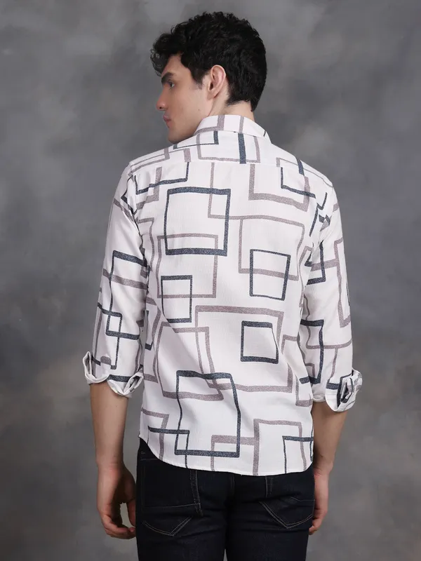 Blue_&_Brown_Cotton_Full_Sleeve_Matrix_Printed_Shirts_For_Men