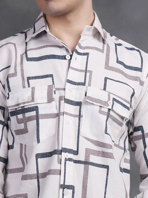 Blue_&_Brown_Cotton_Full_Sleeve_Matrix_Printed_Shirts_For_Men