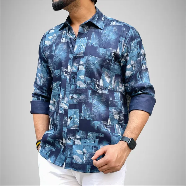 Blue_&_Grey_Cotton_Full_Sleeve_Patch_Printed_Shirts_For_Men