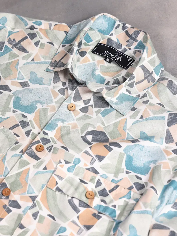 Blue_Cotton_Half_Sleeve_Stone_Cut_Pattern_Printed_Shirts_For_Men