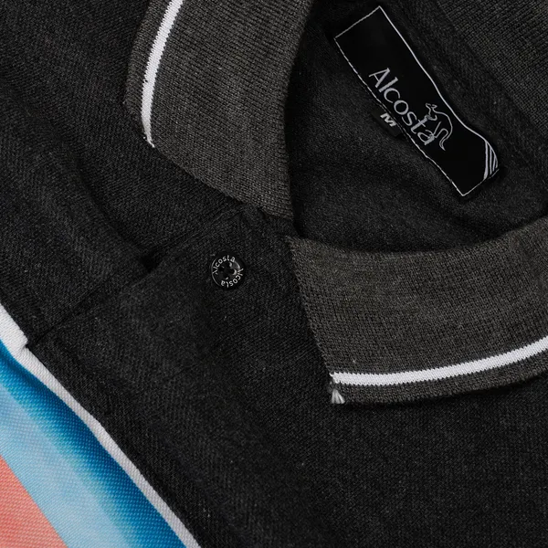Black_Cotton_Short_Sleeve_Chest_Polo_T-Shirt_For_Men