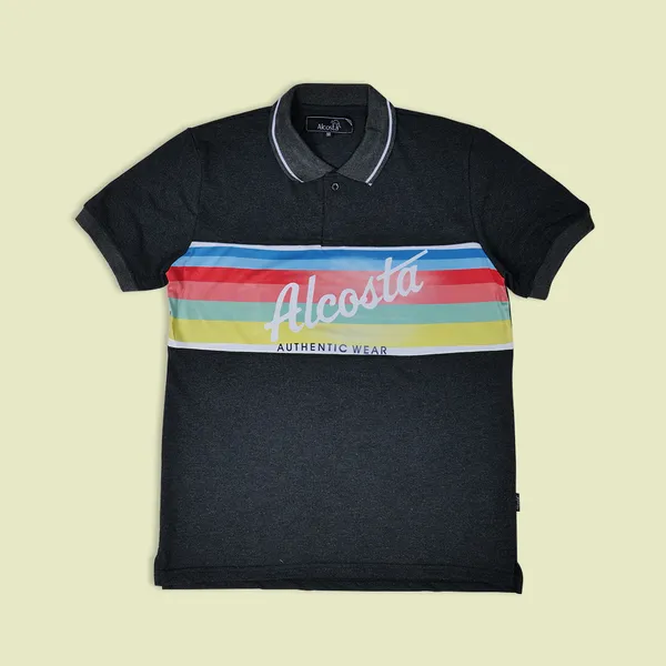 Black_Cotton_Short_Sleeve_Chest_Polo_T-Shirt_For_Men
