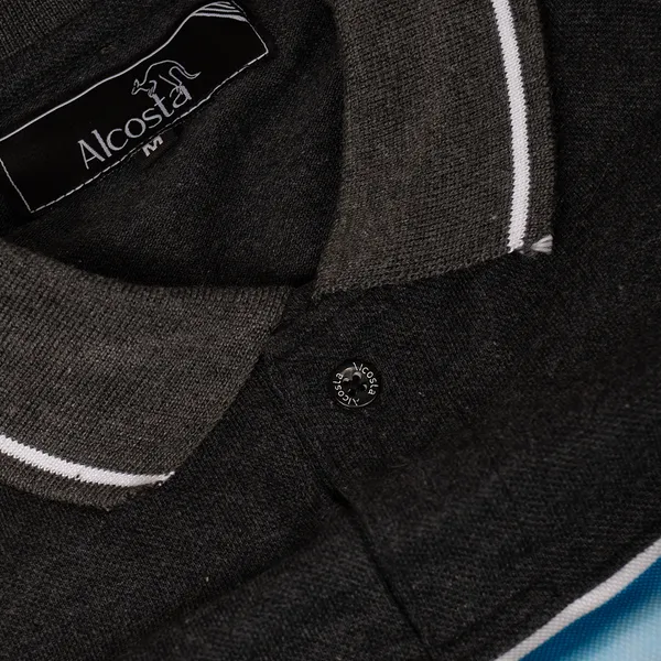 Black_Cotton_Short_Sleeve_Chest_Polo_T-Shirt_For_Men