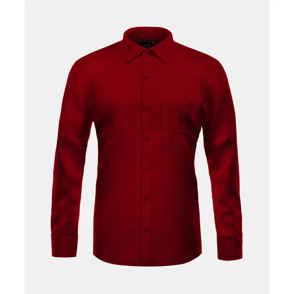 Crimson_Maroon_Cotton_Full_Sleeve_Formal_Plain_Shirts_For_Men