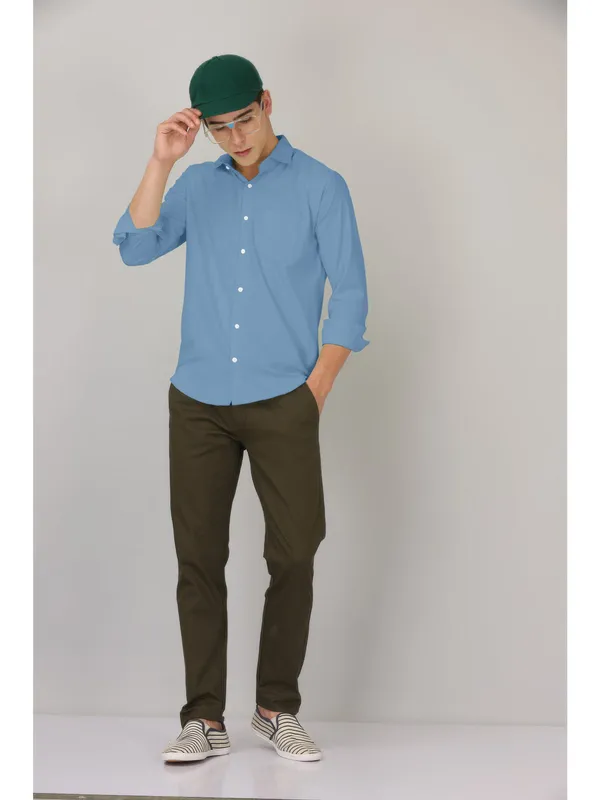 Light_Blue_Cotton_Full_Sleeve_Formal_Plain_Shirts_For_Men