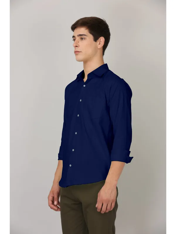 Navy_Blue_Cotton_Full_Sleeve_Classic_Formal_Plain_Shirts_For_Men