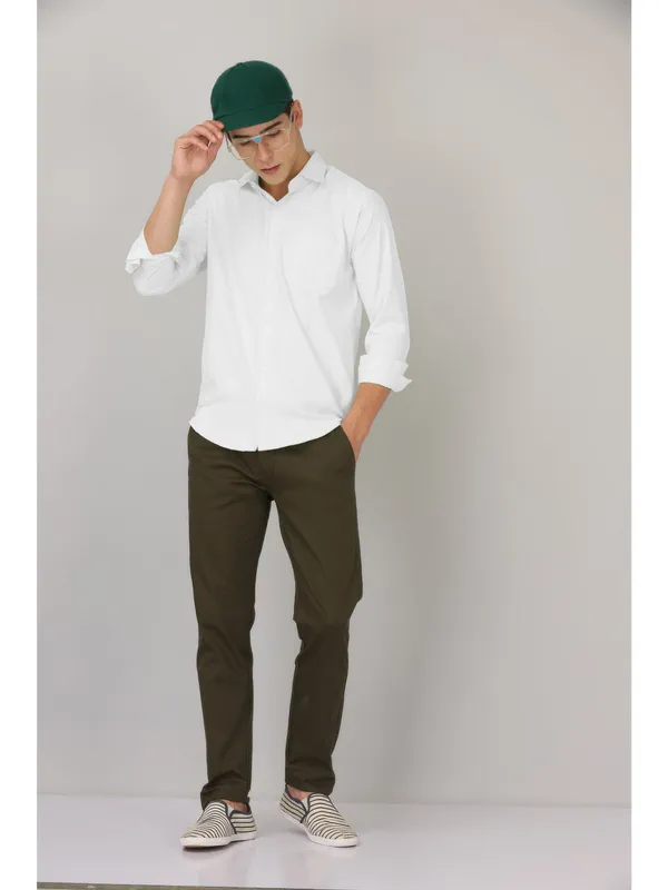 Pearl_White_Cotton_Full_Sleeve_Formal_Plain_Shirts_For_Men