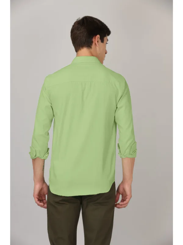 Pista_Green_Cotton_Full_Sleeve_Formal_Plain_Shirts_For_Men