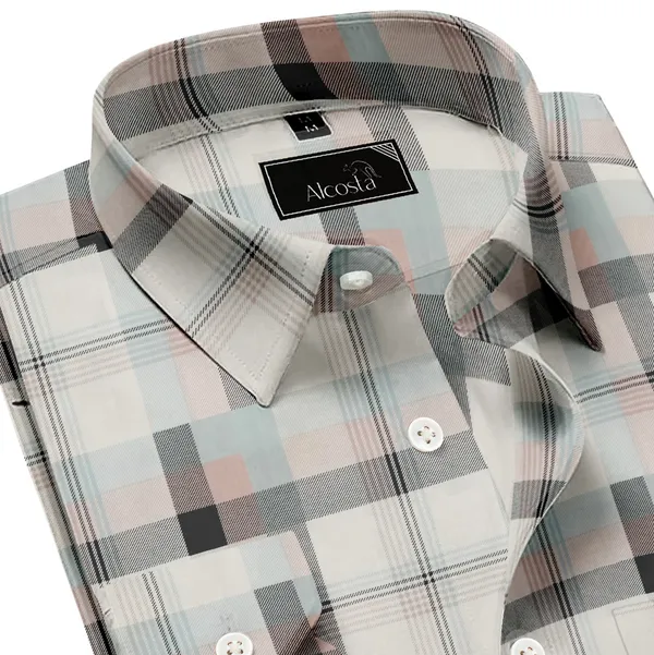 Multicolor_Plaid_Check_Cotton_Shirt_For_Men