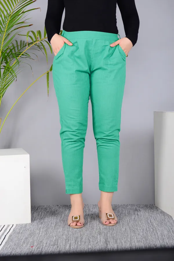 Aqua_Blue_Cotton_Classic_Regular_Fit_Solid_Pant_For_Girl