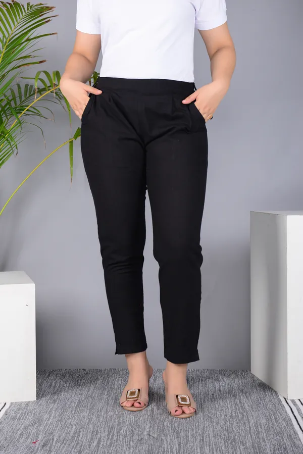 Black_Cotton_Classic_Regular_Fit_Solid_Pant_For_Girl