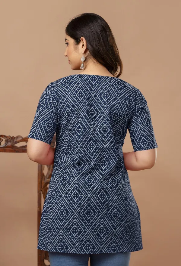 Blue_Classic_Regular_Fit_Solid_Kurti_Top_For_Girl