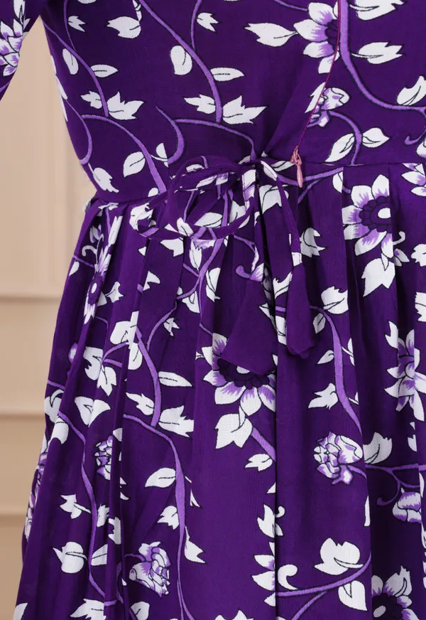Blue_Maternity_and_Feeding_Gown_for_women_|_Rayon_Sanganeri_Print_Gown