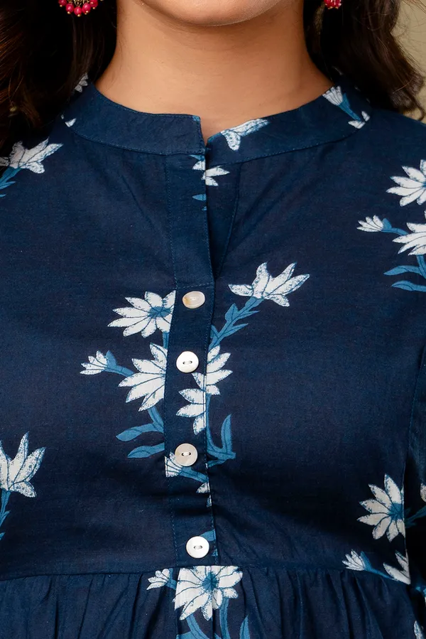 DARK_BLUE_Classic_Regular_Fit_Solid_Short_Top_For_Women_Classic_Regular_Fit_Solid_Short_Top_For_Women