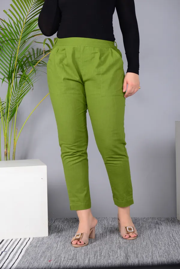 Green_Cotton_Classic_Regular_Fit_Solid_Pant_For_Girl