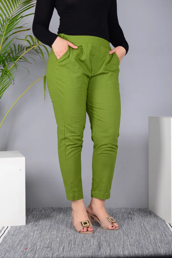 Green_Cotton_Classic_Regular_Fit_Solid_Pant_For_Girl