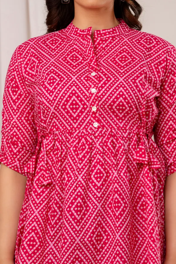 Pink_Classic_Regular_Fit_Solid_Short_Top_For_Women