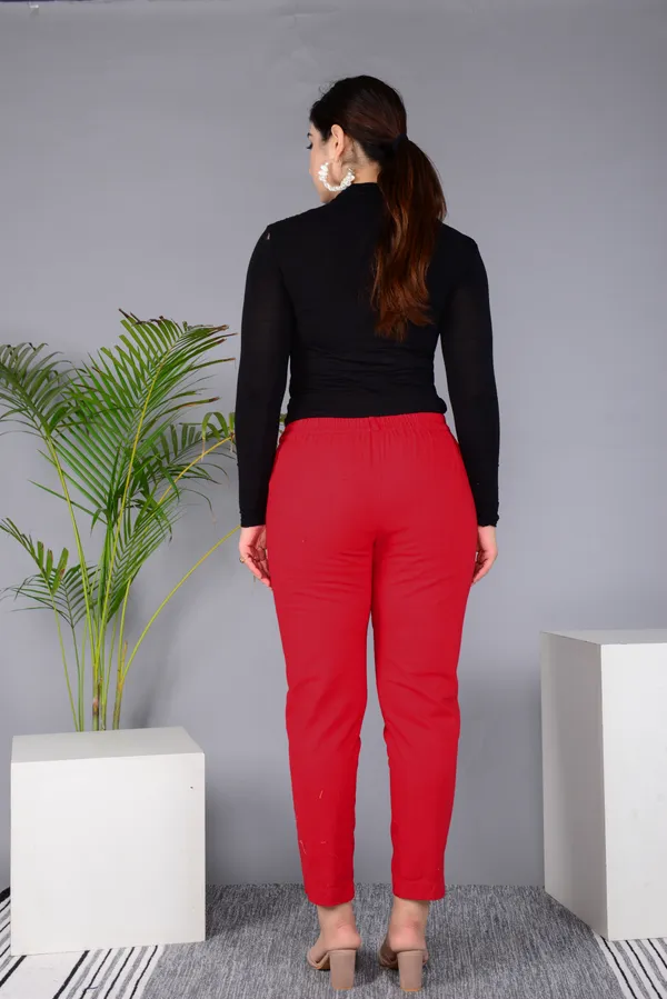 Red_Regular_Fit_Solid_Pant_for_Girls_|_Pure_Cotton_Classic_Comfort_Wear