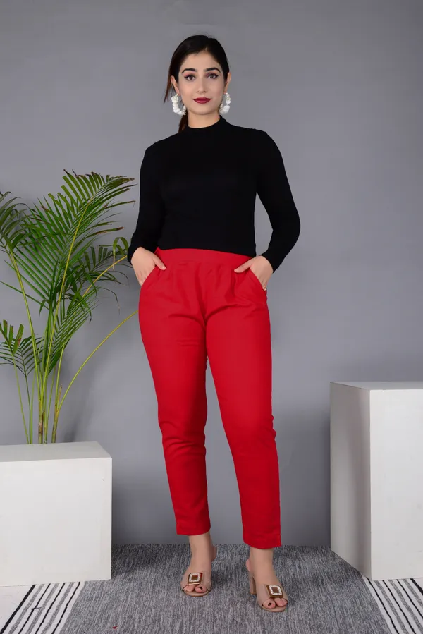 Red_Regular_Fit_Solid_Pant_for_Girls_|_Pure_Cotton_Classic_Comfort_Wear