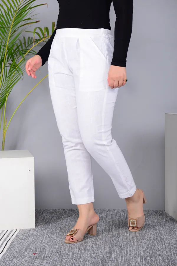 White_Regular_Fit_Solid_Pant_for_Girls_|_Pure_Cotton_Classic_Comfort_Wear