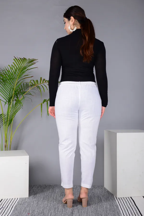 White_Regular_Fit_Solid_Pant_for_Girls_|_Pure_Cotton_Classic_Comfort_Wear