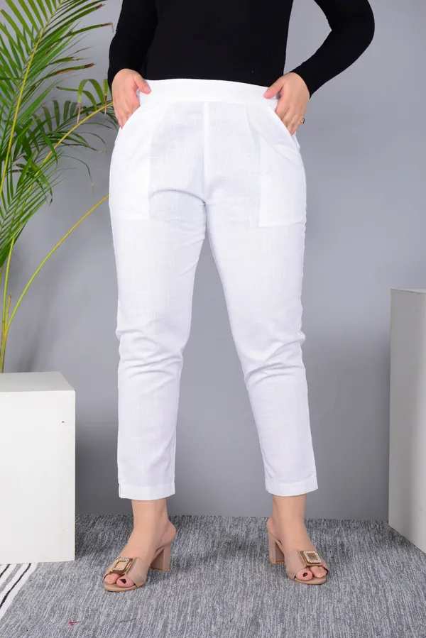 White_Regular_Fit_Solid_Pant_for_Girls_|_Pure_Cotton_Classic_Comfort_Wear