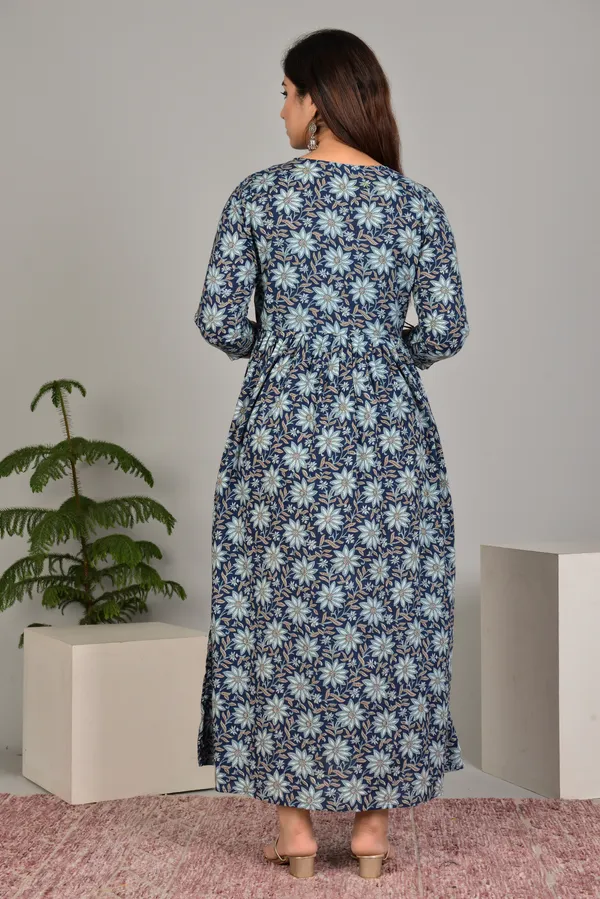 Maternity_and_Feeding_Gown_for_women_|_Pure_Cotton_Sanganeri_Print_Gown