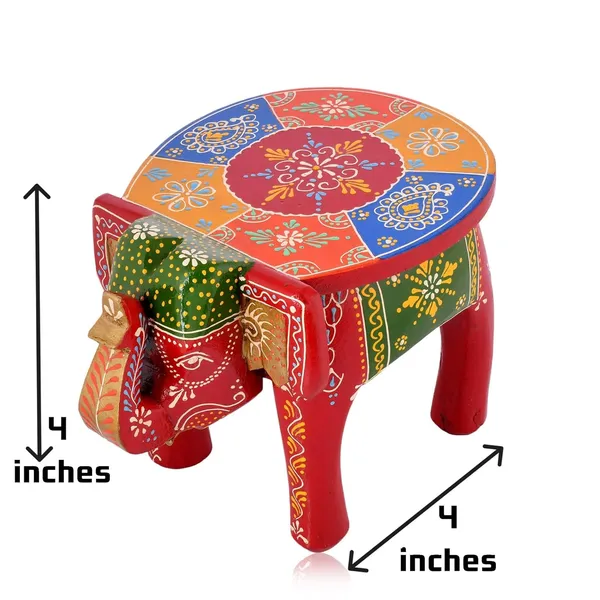 Red_Mandala-_Hand_Painted_Wooden_Elephant_Shaped_Stool_|_For_Home_&_Office_Decoration